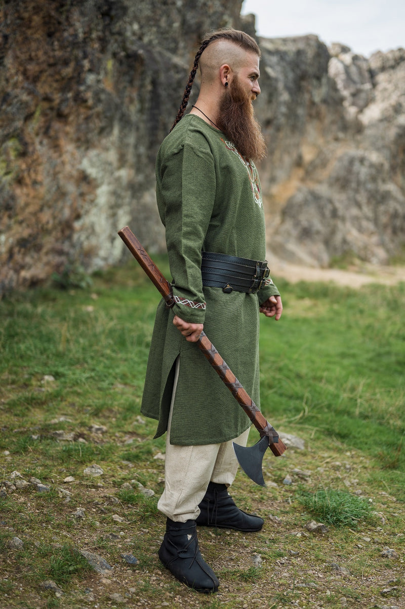 Viking Tunic Wolf Fenrir, Green