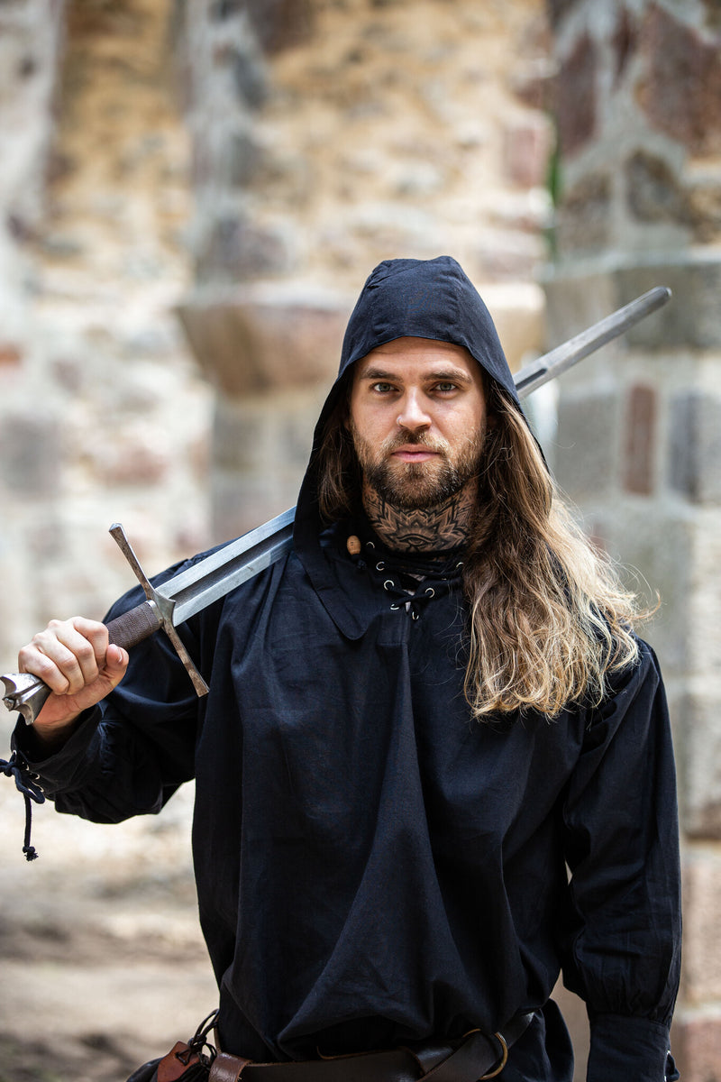 Cappuccio medievale, nero 