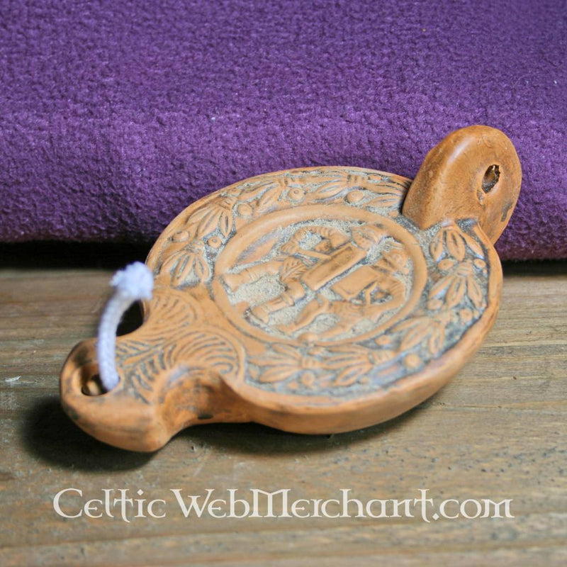 Romeinse olielamp gladiator