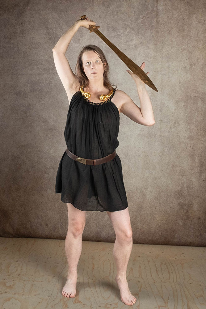 Godinnen Jurk Artemis, kort, zwart