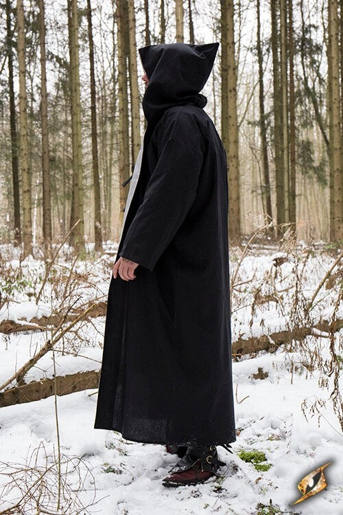 Wizard robe, black-silver