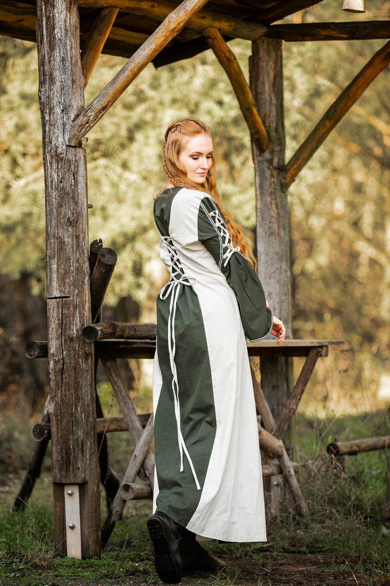 Średniowieczna sukienka Serena, zielona