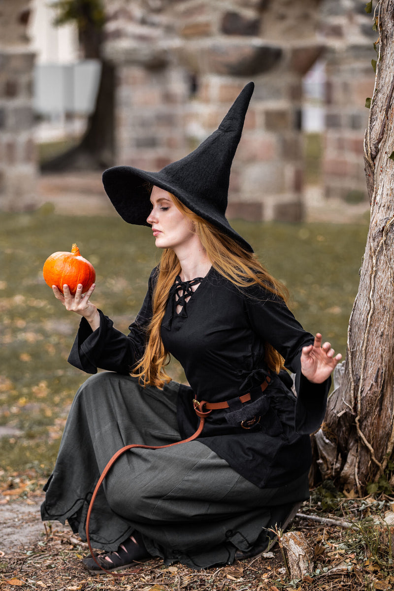 Heksenhoed, zwart, wolvilt