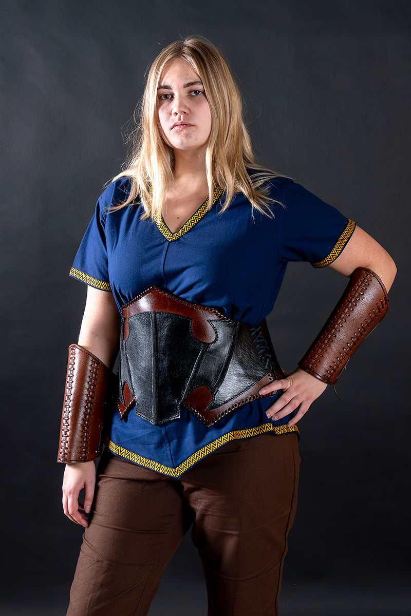 Dark Elf zwart/bruin leren korset