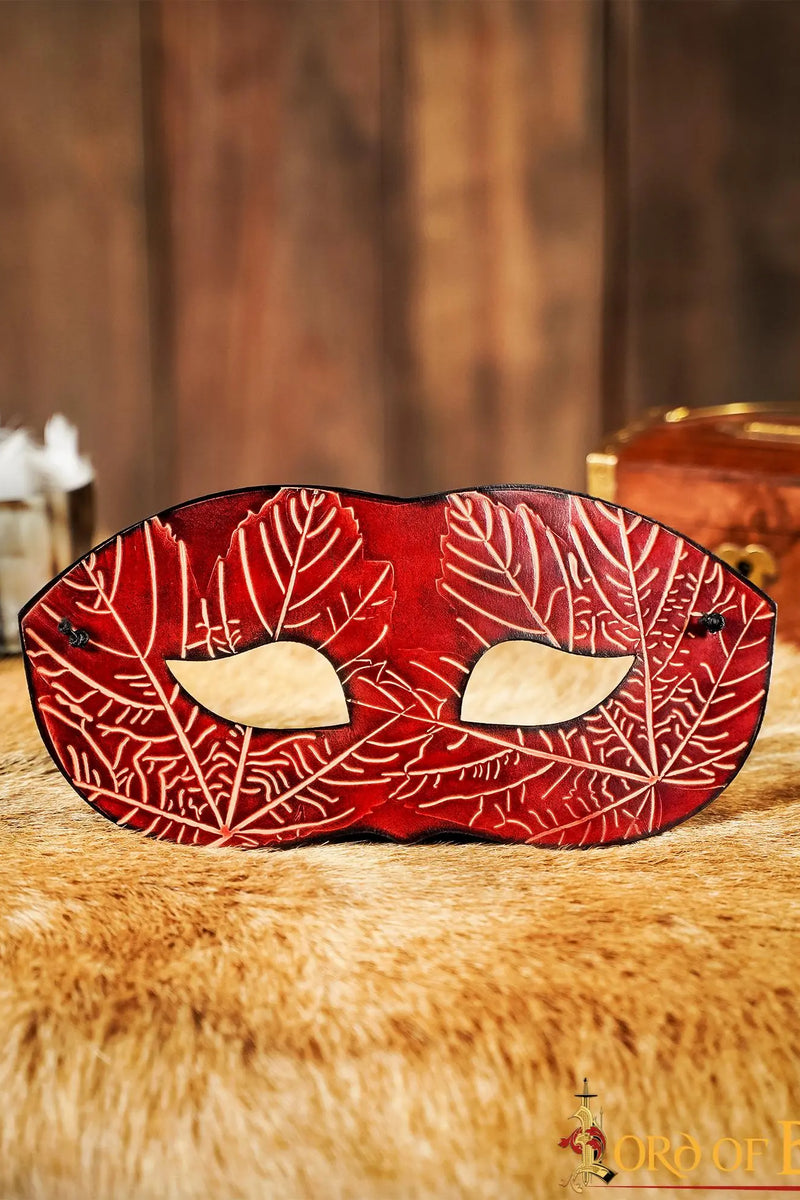 Leren masker Nessa, rood