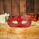 Leren masker Nessa, rood