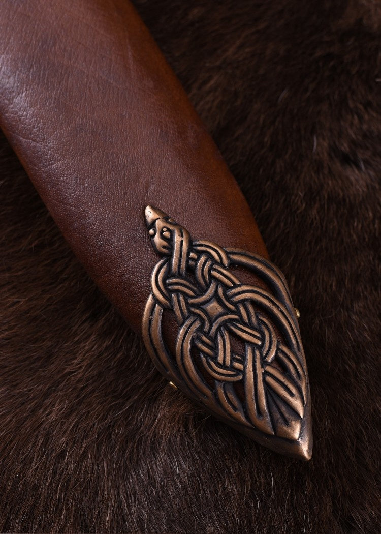 Vikingzwaard eiland Eigg, leren grip, semi-scherp