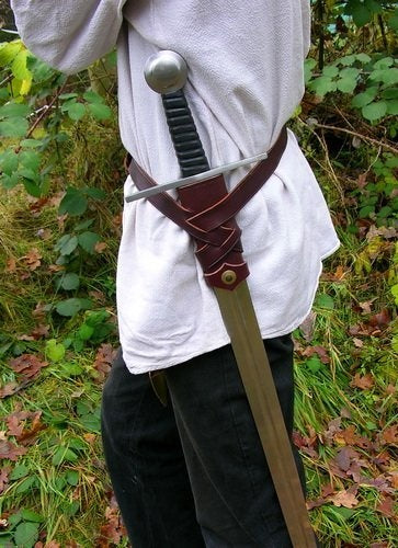 Luxe Vikingzwaardriem, 135 cm, bruin