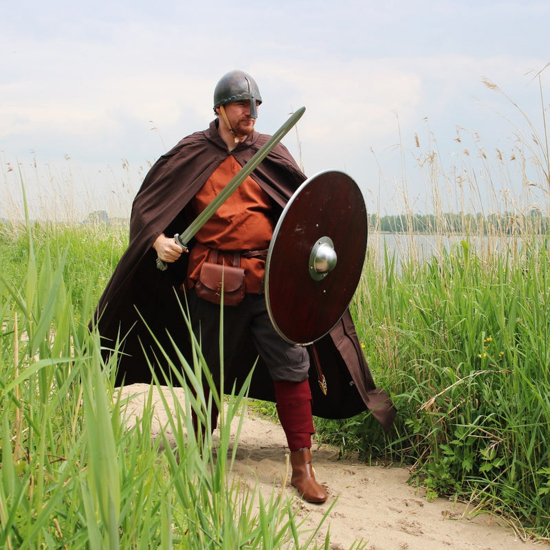 Katoenen mantel, donkerbruin