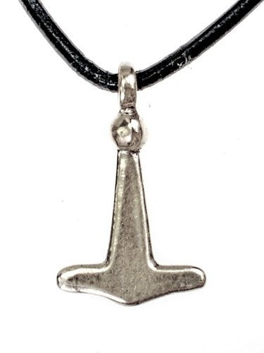 Haithabu Thor's hammer, silvered bronze