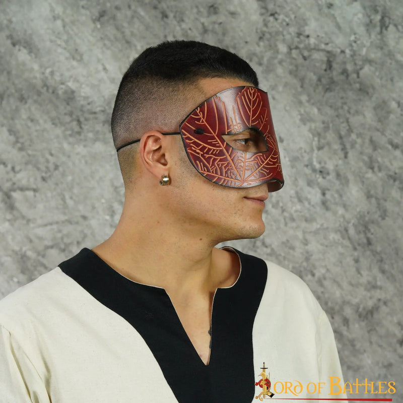 Leren masker Nessa, rood