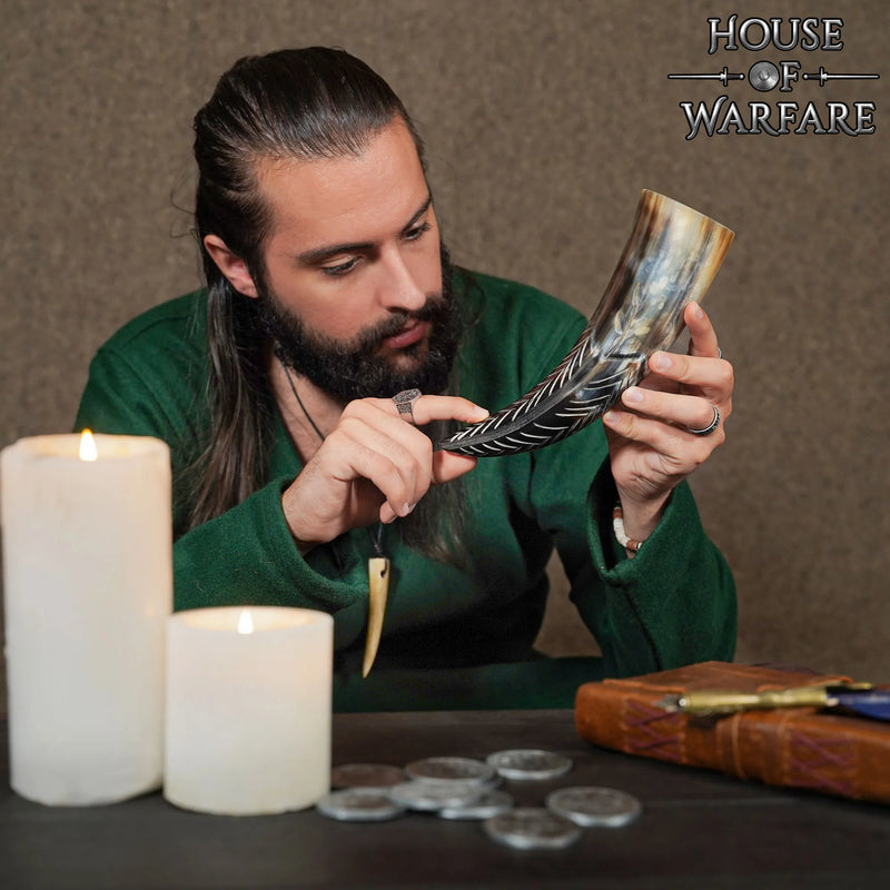 Gnome corne à boire gravé, 300-500 ml 