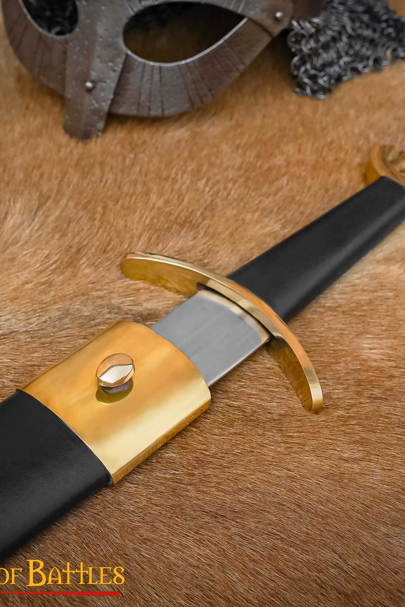 Espada vikinga Ubbe con vaina, semi-afilado 