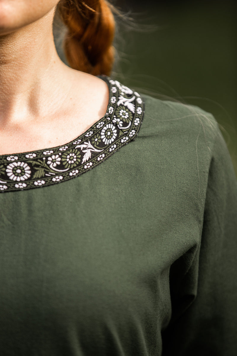 Middelalderlige kjole Ennlin, grøn 