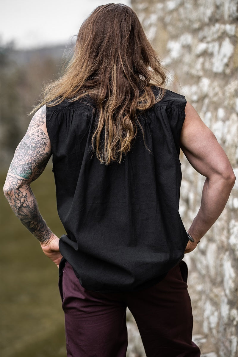 Middeleeuws hemd Louis, zwart