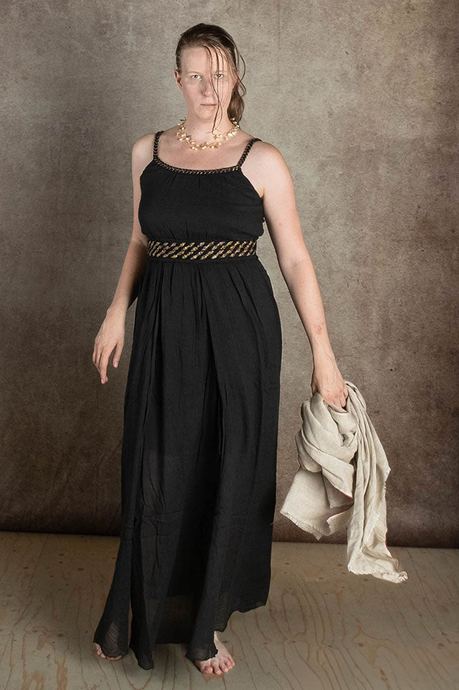 Godinnen jurk Thetis, zwart