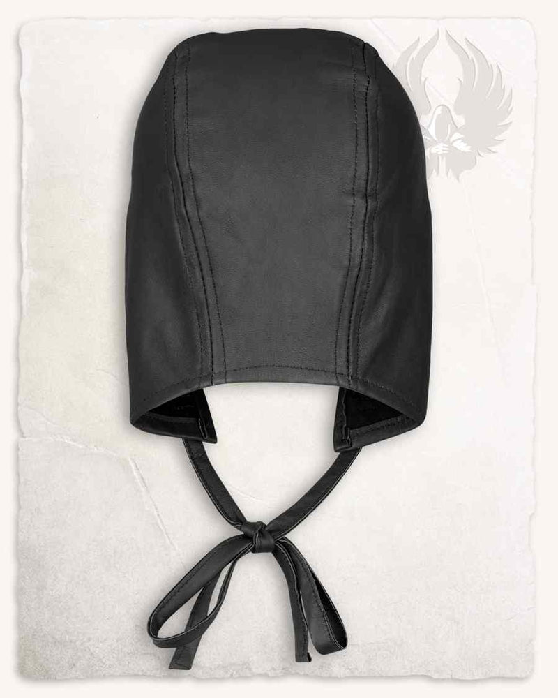 Capuchon en cuir Martinus, noir 