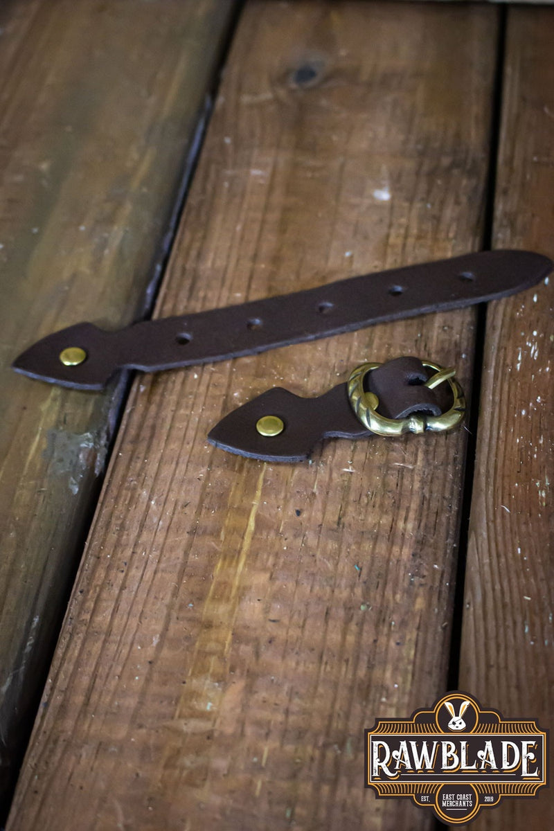 Cinturino con fibbia - Marrone e Color Oro 