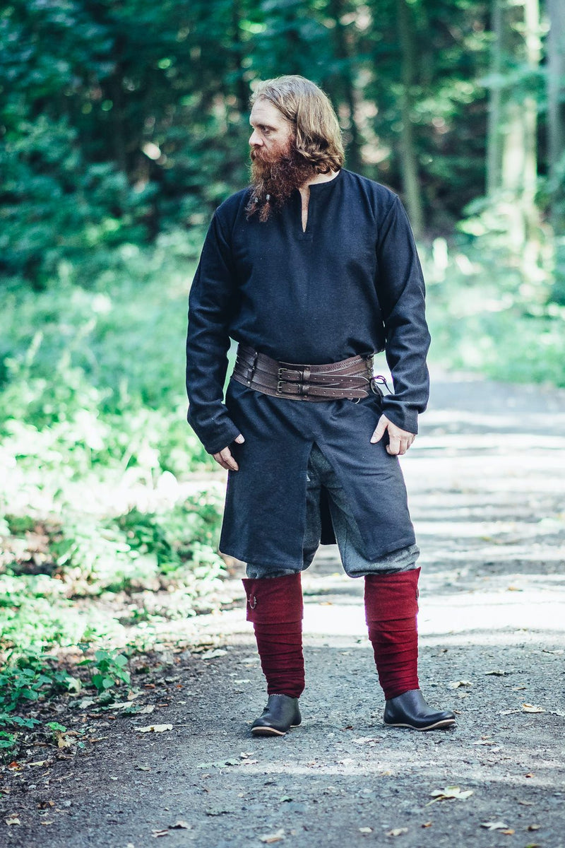 Lange Vikingtuniek Hvitserk, zwart