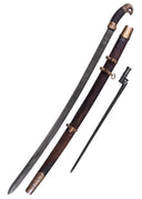 Russische Shashka met bajonet, antieke afwerking, semi-scherp