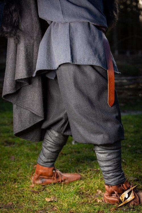 Rusvik Hose Wolle, Fischgrätmuster, Wollmischung, schwarz 