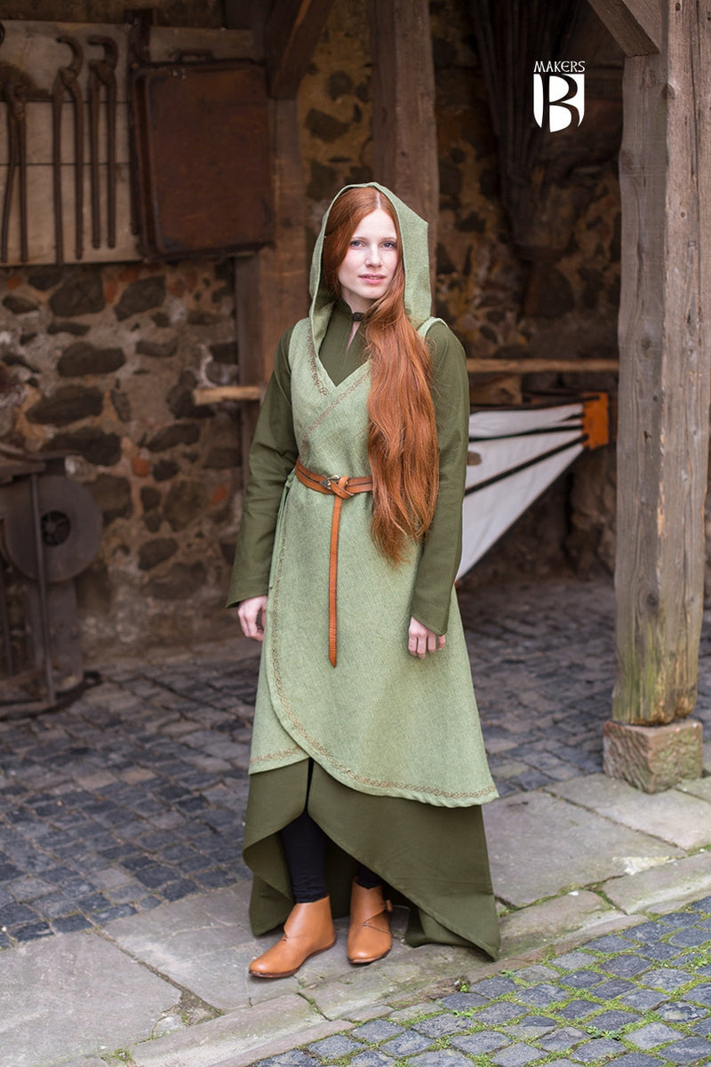 Wrap dress Dala, linden green