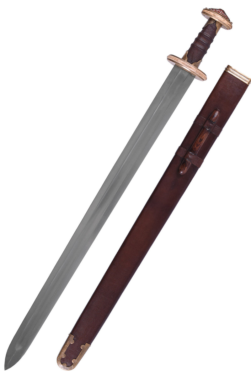 Sutton Hoo zwaard met emaille, semi-scherp