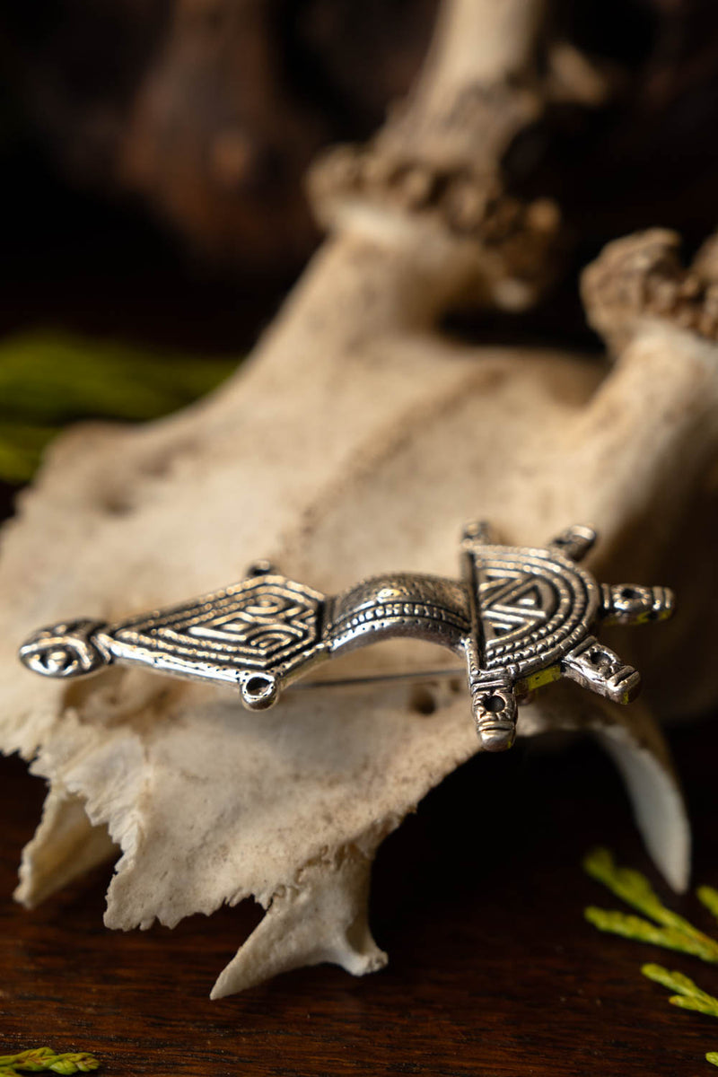 Type germanique fibula Hahnheim, bronze argenté 