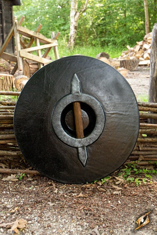 LARP rondschild, groen-hout 70 cm
