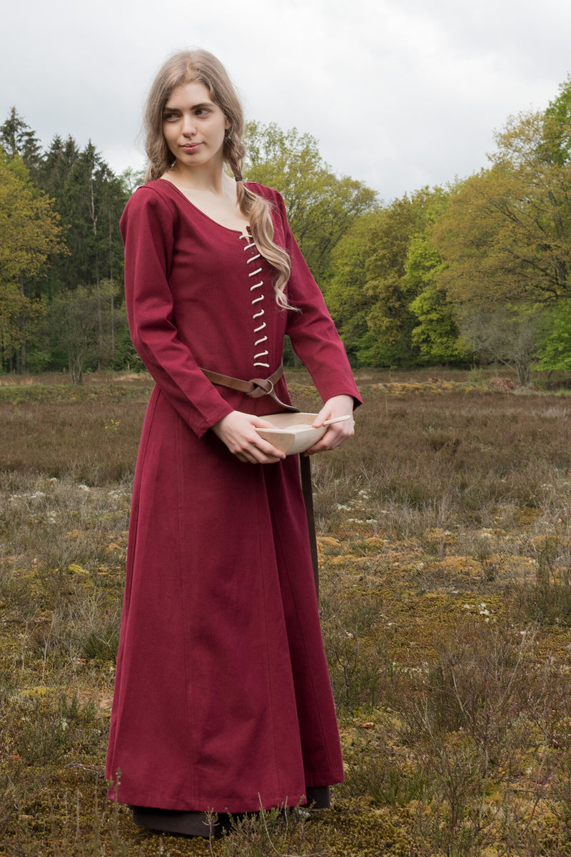 Cottehardie Christina, bordeaux rouge 