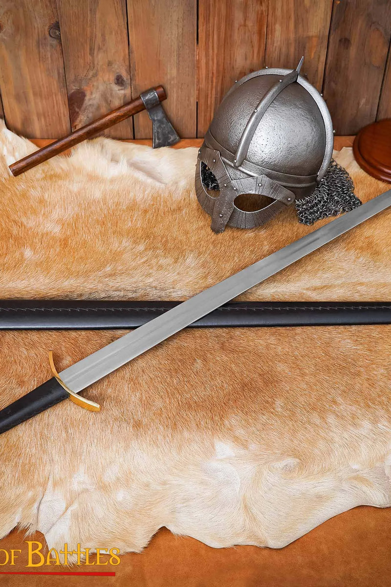 Espada vikinga Ubbe con vaina, semi-afilado 