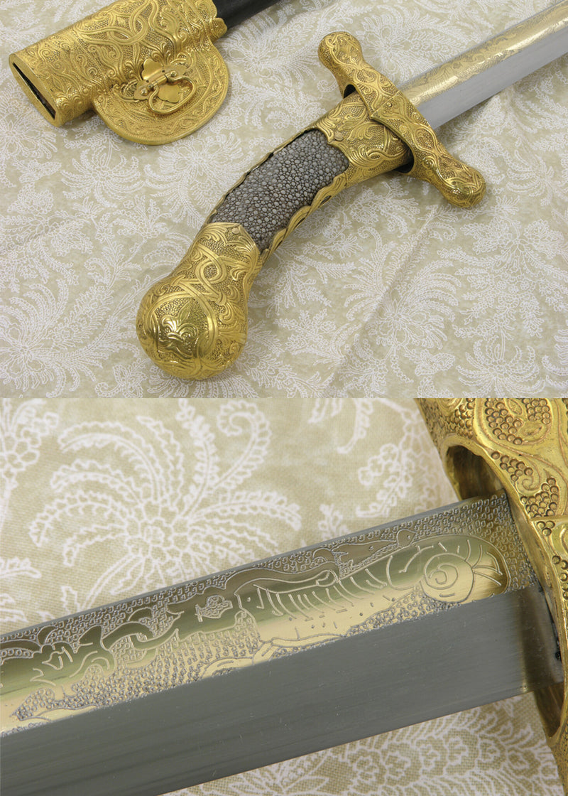 Karel de Grote sabel, scherp