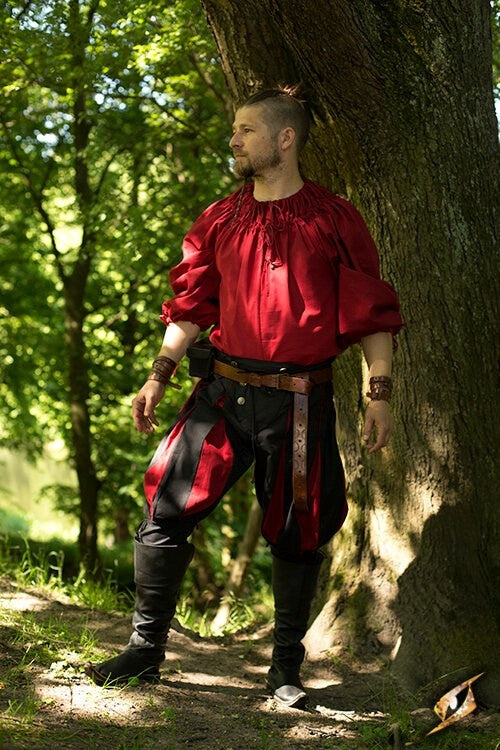 Chemise Renaissance Cosimo, rouge 