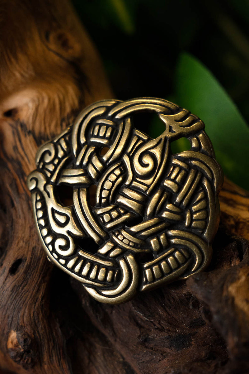 Viking beslag Midgard slang, messing