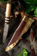 Viking seax Thingvellir, damascus steel, semi-sharp