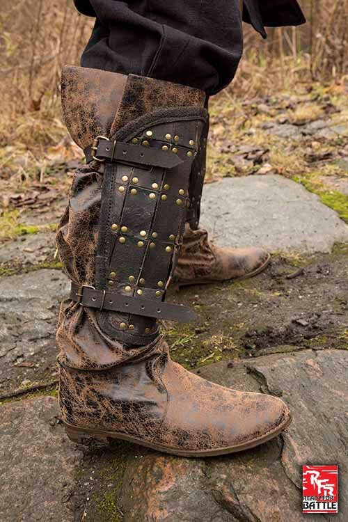 Paar scheenbeschermers Fighter, zwart