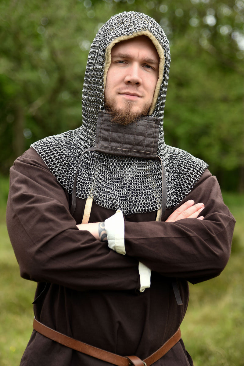 Coif de malla con ventail cuadrado, sin tratar, 8 mm 