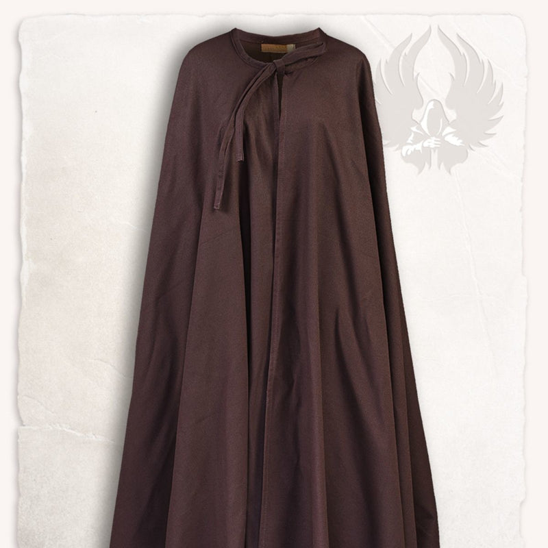 Medieval cloak Rudolf, wool blend, brown