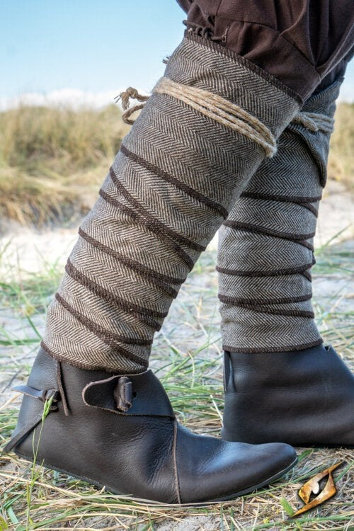 Beenwindsels vissegraatmotief, zwart, wolmix