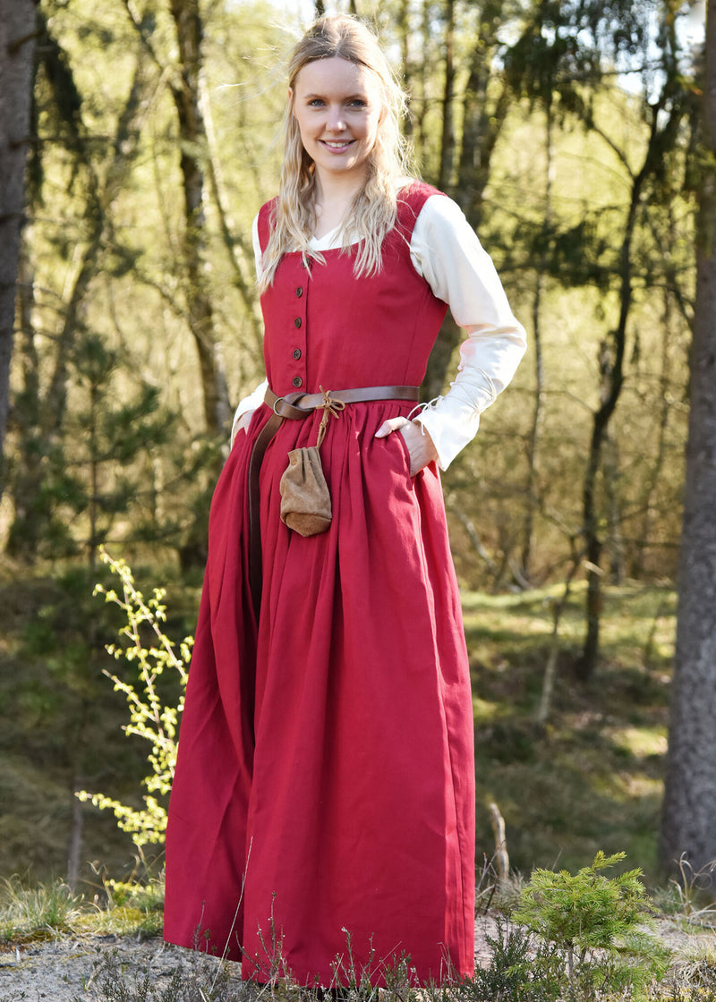 Medieval kirtle Lene, red