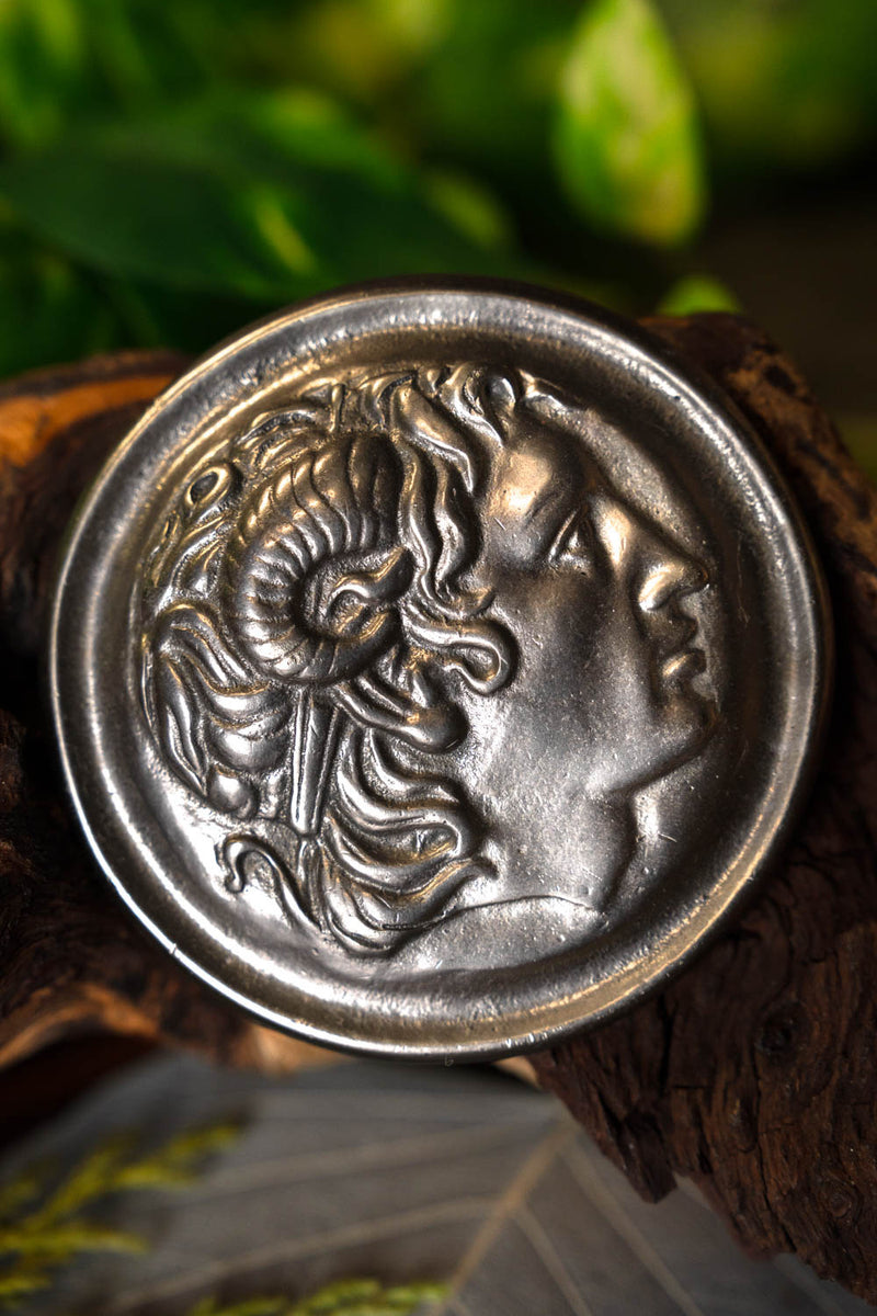 Romeinse phalera Alexander de Grote hoorns van Ammon