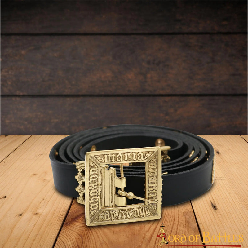 Medievale cintura Erik di Pomerania, nero, 130 cm 