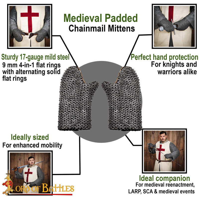 Maliënwanten, muffs platte ringen ronde klinknagels