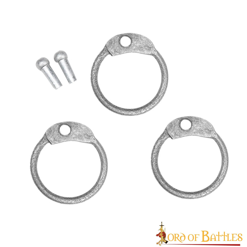 1kg chainmail rings black, round rings, round rivets, 9mm