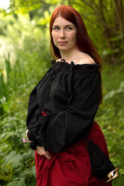 Piratskjorte Reid, sort 