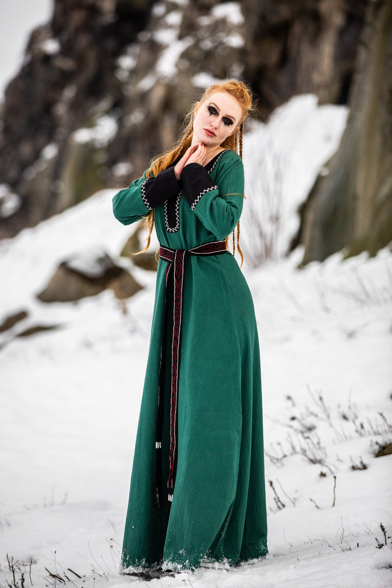 Viking dress Lagertha, green