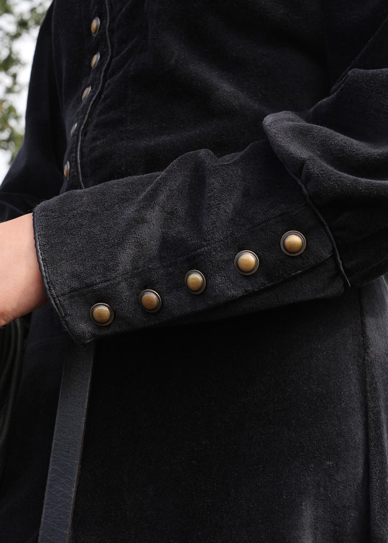 Velvet cotehardie Christina, black