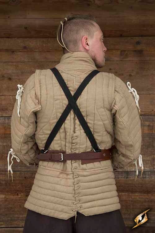 Faulds en tassets met riemen, 1 mm