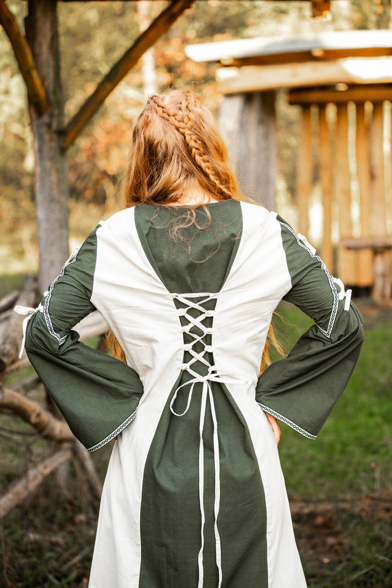 Średniowieczna sukienka Serena, zielona