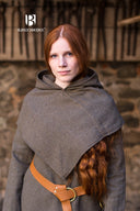 Kaproen vissegraatmotief Knud, olijfgrijs, wolmix